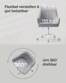 Home Office Chairs - Light Grey - View 6