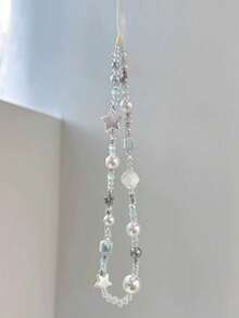 纯手工ins风海盐星贝壳手机挂绳串珠DIY相机装饰，清新唯美