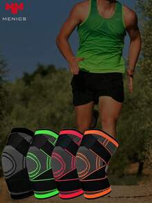 One-Piece Knee Pads With Adjustable Shoulder Straps, Increases Comfort For Running, Cycling And Exercising, Suitable For Most People. Order A Larger Size For Best Fit - Multicolor - View 2