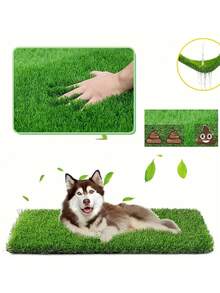 1pc Artificial Grass Dog Potty Pad, Outdoor Toilet For Pets, Easy To Clean, Odor Proof, Indoor/Outdoor Pet Training - Green - View 6