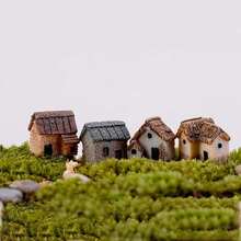 1/3/8 件迷你屋树脂雕像 - 仙女花园装饰品盆景工艺品微景观小房子装饰仙女盆景茅草屋 DIY 盆景玻璃容器工艺品桌面装饰品仙女花园（颜色随机）学校用品，返校 - 彩色 - 查看 14