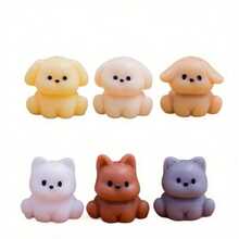 Random Color Landscape Decoration Cute Puppy Animal Resin Crafts Office Desktop Car Decoration - 1 cái - Xem 3