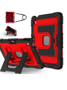 Military Industry Anti-Fall 1pc Large Stand Tablet Case Compatible With IPad Mini6 (2021) / Mini7 (2024), IPad 10.2 7th 8th 9th (2019/2020/2021), IPad 10th 10.9 (2022)/IPad(A16) 11" (2025), IPad Air4 10.9 (2020), IPad Air5 10.9 (2022), IPad Air 11" M2/M3 (2024/2025), With Pencil Slot