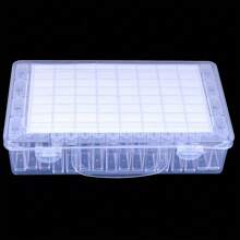 1 pezzo Scatola organizer per pittura a diamanti 5D DIY, contenitore in plastica trasparente per articoli da fai-da-te con molletta, sigillo ermetico, superficie liscia, scomparti integrati per perline, perline sciolte, arte di unghie, resistente alle intemperie, ideale per Natale e Ognissanti, capacità inferiore a 0,09 metri cubi, altezza inferiore a 68,58 cm