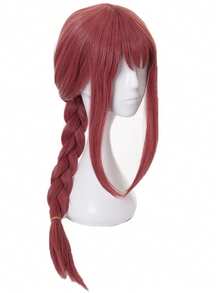 Demon Hunter Red Braided Wig Cosplay Long Hair Wig, Full Cap - Red - View 3