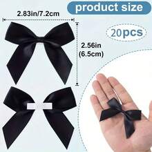 50 件自粘式蝴蝶结带双面胶带 - 多种颜色的优雅礼品包装、工艺品、圣诞节、生日、婚礼装饰 - 耐用塑料材质、无残留、易于使用、工艺项目用品 | 经典蝴蝶结设计 | 光滑质地，适合工艺品 - 彩色 - 查看 2