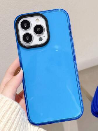 1pc Seagreen Shockproof Transparent Phone Case, Phone Accessories/Protective Cover Compatible With Apple 16/16Pro/16Plus/16ProMax/15/15Plus/15Pro/15ProMax/14ProMax/14Pro/14Plus/14/13ProMax/13Pro/13/12ProMax/12Pro/12/12 11ProMax/11Pro/11/XR/XSMax/X/XS/7P/8P/Compatible With IPhone17/17Pro/17ProMax/Air