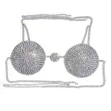 Fashionable Crystal Bikini Body Chain, Multilayered Crystal Body Jewelry, Sexy Luxury Crystal Body Necklace - Gold - View 5