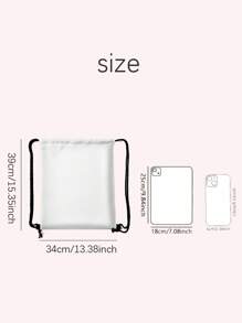 1pc Customized Name Graphic Drawstring Backpack, Can Be Customized According To Your Unique Design, Very Suitable For Children And Teenagers, Print Your Own Name Or Print Your Sister's And Classmate's Names As A Gift For Them Back To School Winter Gift Ideas Boy Girl Valentine's Day, Multi-Functional, Ornamental, Letter, Stylish, Modern, Colorful, Kawaii, Adorable, Cute, Casual, Custom, Personalized, Unique, Customized, Son, Daughter