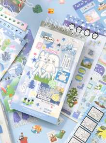 Set de 20 pegatinas retro recortadas, serie Momentos Maravillosos, adecuadas para hacer scrapbooking, diarios, oficina, hogar, etiquetado, papelería, fundas de teléfono, portátil, botellas, equipaje, monopatín, juguetes, decoración DIY de regreso a la escuela