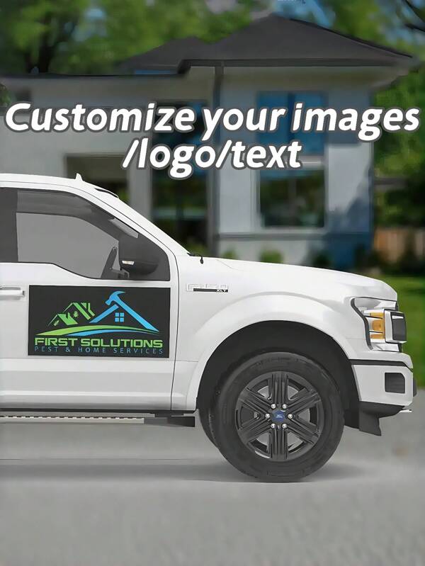 1Pc Customizable Large Size Magnetic Car Decal - Die-Cut Square, Circle, Rectangle Options, Full Color, Durable & Reusable, Perfect For Car, Van, Truck, Business Advertising, Home Decor, Great Gift, Ideal For Birthdays, Christmas, Holidays & More