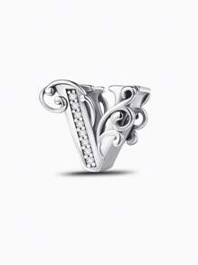 1 PC Vine Letters Beads Pendant Charm Pendant Ball Suitable For Bracelets DIY Women's Jewelry