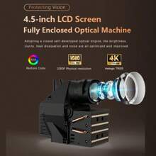 PANDA PANDA PF05 Projector 600 ANSI Lumens Support Android 13.0 Auto Focus/Keystone WiFi 6 Native Smart Projectors Full HD 1920*1080P Outdoor Movie Home Theater Projector