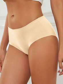 5条/包 女士无缝丝滑柔软三角裤，纯色舒适弹力三角裤，适合贴身穿着和日常使用