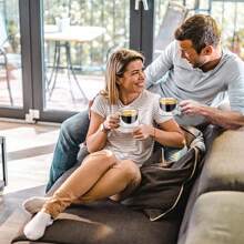 1pc Double Wall Glass Coffee Cup, 200ml Transparent Cappuccino Cup With Handle, Suitable For Tea, Milk, Espresso, Beer, Juice Back To School