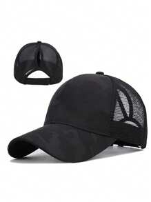 Șapcă de baseball sportivă, cu coadă de cal, ușoară, de camuflaj, respirabilă, pălărie de soare pentru primăvară și vară