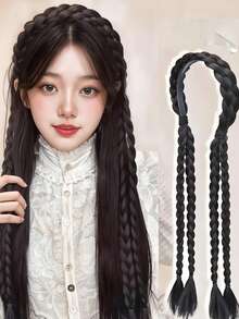 Braided Wig Headband Hairpiece, All-In-One Convenient High Crown Casual Headband, Non-Slip For Washing Face, Outdoor Events, Performances,Hairband,Hair Hoop Headbands Hair Accessories Head Accessories - Multicolor - View 5