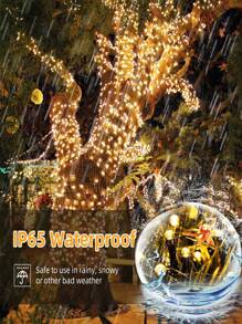 1pc Solar String Lights Outdoor Light Strings Waterproof 22M/12M/7M/5M ,20/50/100/200LED Solar Powered String Light With 8 Lighting Modes For Garden Patio Yard Fence Christmas Tree Decoration With Fairy Lights Ambience Warm White/Multicolor/White For Outside Tree , Courtyard,Wedding, Gazebo,Party, Home, Lawn, Camping And Holiday Decor Garden Lights