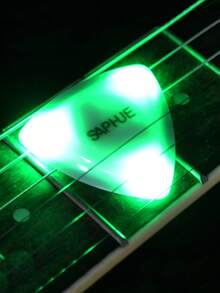 Púas de guitarra con luz LED, púas brillantes en la oscuridad para guitarra bajo - Multicolor - Ver 5