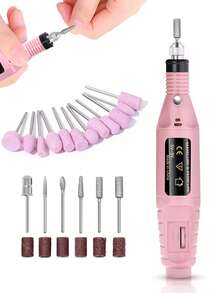 LULAA Professional Nail Drill Set, Nail File Drill Machine, Manicure Pedicure Kit, Home And Salon Nail File Set, Nail Buffer Manicure Pedicure Polishing Tool Best New Year Gift For Girls - Multicolor - View 2