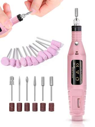 LULAA Professional Nail Drill Set, Nail File Drill Machine, Manicure Pedicure Kit, Home And Salon Nail File Set, Nail Buffer Manicure Pedicure Polishing Tool Best New Year Gift For Girls