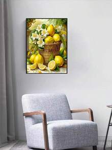 1pc DIY Diamond Painting Rhinestone Embroidery Fruit Lemon Home Decor Full Drill 11.8*15.7in/ 30*40cm - Multicolor - View 3