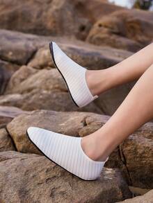 户外涉水鞋，防水运动健身跑步鞋，防滑游泳沙滩度假旅行水鞋，轻便休闲拖鞋 - 白色 - 查看 6