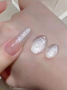 MISS SHAKA 10ml Spring Summer Nails Dream Wedding Dress White Fine Glitter Gel Nail Polish 2025 Whitening Nail Popular Flash Rhinestone Gel Nail Art Nail Supplies