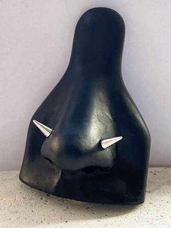 1pc/2pcs Spike Nose Studs, Nose Ring 20g Nostril Screw Ring With Complete Range Of Cone And Spike Sizes Nose Piercing, Nose Jewelry, Nose Pin