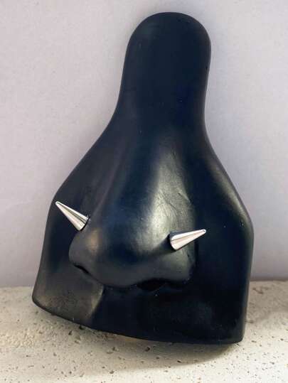 1 pieza/2 piezas Arete tipo puntiagudo para la nariz, Aro para la nariz de 20g con una gama completa de tamaños de cono y pico para perforación de nariz, joyería para la nariz, pasador de nariz