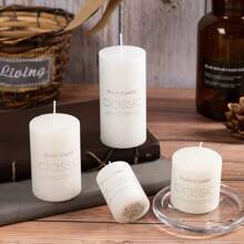 Multi-Color Scented Candle Classic Smokeless Cylinder Birthday Romantic Small Candle Wedding Western Food Home Decoration Creative Gifts Home Round Candle(The Two Exterior Versions Are Distributed Randomly),Room Decor,Gifts Graduation