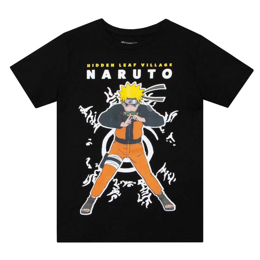 T-Shirt | Naruto Boys' T Shirt | Kids' Tops | Fast UK Delivery Shipping | Trusted UK Seller | Great Gift For Kids | Perfect For Birthdays And The Summer Holidays - Black - View 1