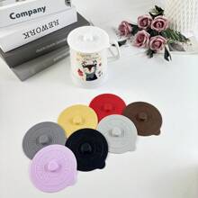 Simple Ins Silicone Cup Lid Universal Round Ceramic Cup Lid/Tea Cup/Water Cup/Mug Lid Dust-Proof Seal Cup Lid/Reusable Glass Cup Lid/Coffee Cup Lid/Simple Mug Glass Ceramic Cup Dust-Proof Cover/Water Cup Universal Lid/Silicone Cup Lid.