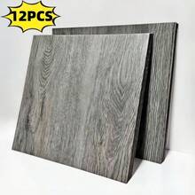 12/24 件 3D 复古木纹自粘防滑地板贴纸，可移除厚实耐用，防水剥离粘贴乙烯基壁纸，适用于卧室、浴室、厨房瓷砖、台面、家具翻新，可水洗易护理，适用于卧室、浴室、餐厅、厨房墙面装饰、家居装饰、家居装修材料 - 彩色 - 查看 12