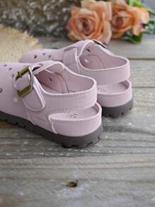 Children Perforated Slide Sandals, Soft Comfy Lightweight Flat Shoes, Suitable For Outdoor, Beach, Spring/Summer, Boys&Girls