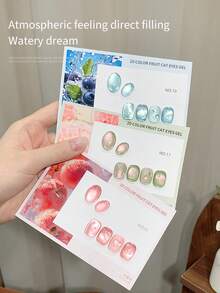 annies 夏日水果猫眼磁性凝胶指甲油，可卸UV LED冰晶透明蓝绿粉紫闪亮玻璃珠猫眼美甲沙龙DIY 5ml/1支/20支 - 彩色 - 查看 5