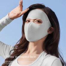 1Pc Summer Ice Silk Sunshade Face Mask Breathable Thin Traceless Riding Face Cover Scarf Anti-UV Facial Gini For Outdoor Surf Cycling Hiking
