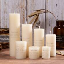 Multi-Color Scented Candle Classic Smokeless Cylinder Birthday Romantic Small Candle Wedding Western Food Home Decoration Creative Gifts Home Round Candle(The Two Exterior Versions Are Distributed Randomly),Room Decor,Gifts Graduation