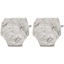 Paquete de 3 pantalones de entrenamiento para ir al baño reutilizables y lavables para niños y niñas pequeños, con patrones de animales lindos, ajuste regular, sin cintura, estiramiento medio, pantalones de pañal de entrenamiento para recién nacidos, material suave para lavar a máquina o a mano - un gran regalo para baby shower para varias ocasiones