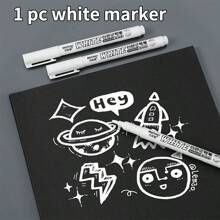 2pcs Gold Silver Craft Paint Marker Pen, DIY Handwriting Graffiti Pen For Signing, Marking, Suitable For Glass, Wood, Metal And Other Materials