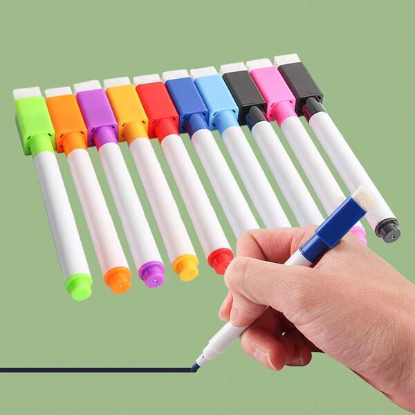 12 colori di pennarelli per lavagna cancellabili a secco a basso odore con custodia magnetica per cancellare - punte fini per lavagne, per uso domestico, scolastico, in ufficio e aziendale (multicolore), forniture scolastiche, ritorno a scuola
