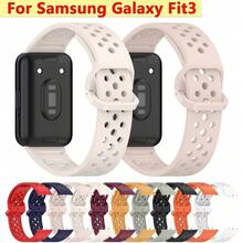 Correa de reloj de silicona suave compatible con Galaxy Fit3, pulsera de repuesto transpirable para reloj inteligente, accesorios deportivos - Galaxy Fit 3 - Ver 7