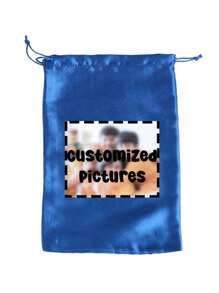 1pc Customized Soft Drawstring Bags For Hair Extensions, Wigs & Tools - Silky Satin Storage Pouches In Pink, Beige, Black, Red - Ideal For Travel & Organization, Personal Care Accessories