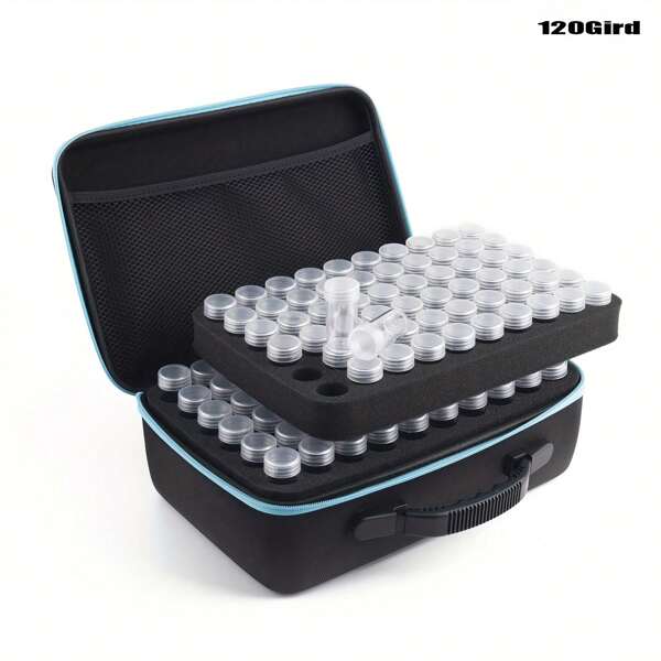 120 Bottle Diamond Painting Accessories, Double Storage Suitcase, DIY Diamond Embroidery Tool Bag, Diamond Painting Accessories And Tools