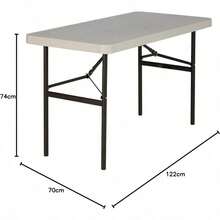 4-Foot (122cm) Commercial Folding Table - 121.92x71.12x73.66 cm - View 2