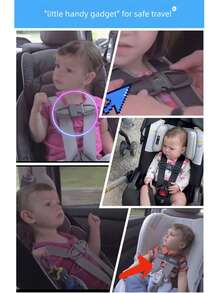 Car Child Seat Chest Buckle, Baby Stroller Seat Belt Buckle, Baby Anti Slip Adjustment Buckle Accessories - Multicolor - View 4