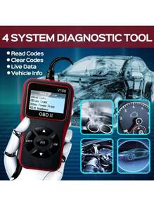 OBD 2 Scanner OBD2 Code Reader V100 Universal Car Diagnostic Tools Auto Accessories Digital Display