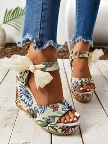 Sandálias plataforma femininas, sandálias estilo boêmio, sapatos casuais, estilo férias, sandálias plataforma com design de sola grossa, sapatos plataforma versáteis da moda, sapatos casuais à beira-mar, estilo