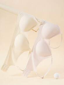 4pcs/Pack Seamless Wireless Bra With Lift Up Effect For Small Busts, Anti Sagging - Multicolor - View 4