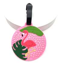 1pc/2pcs Pink Pineapple Flamingo Luggage Tag Pendant, Unisex Name Label For Business, Travel, Airport Luggage/Bag ID Card